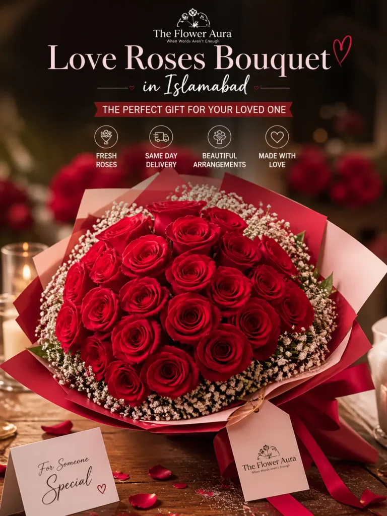 Love Roses Bouquet in Islamabad