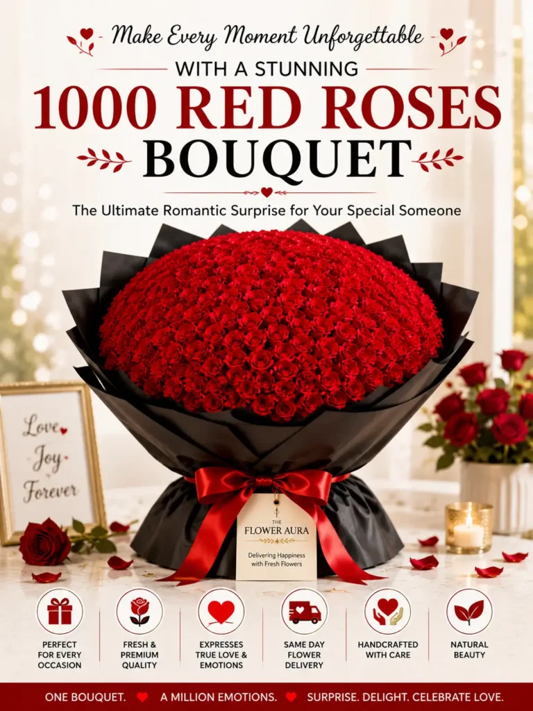 1000 Red Roses Bouquet